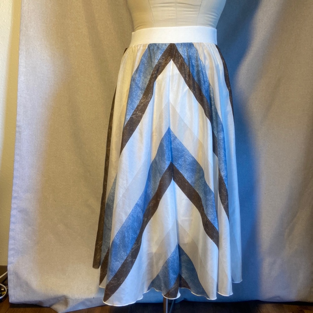 New. CHICO’S Tribal Stripes Skirt Size 0 US-4 - Picture 3 of 11